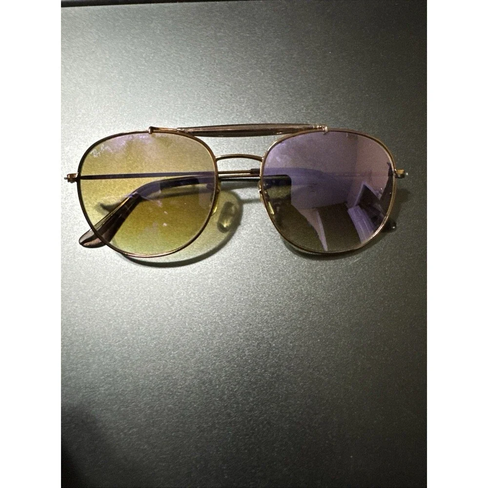 Ray Ban RB3540 Gold Metal Green Round Sunglasses 56-18 140 3N